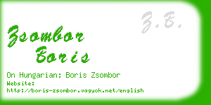 zsombor boris business card